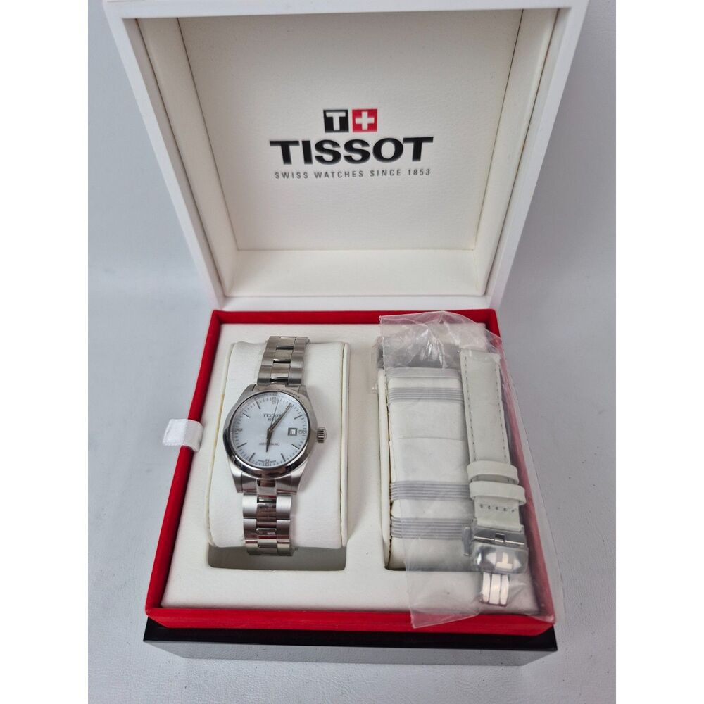 Tissot Women's T-My Lady Automatic Steel Mop Dial 30mm Watch T132007A In Box